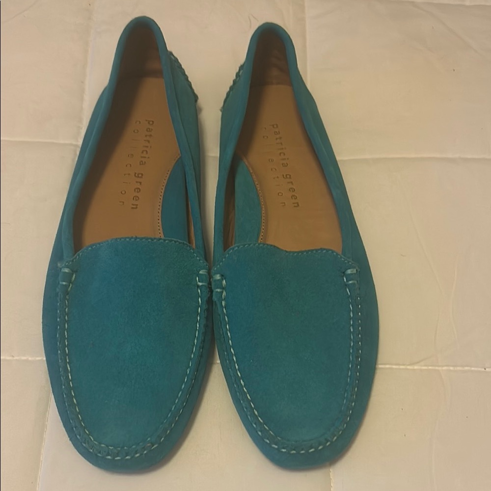 Patricia Green Blue Suede Flats for Casual Comfort